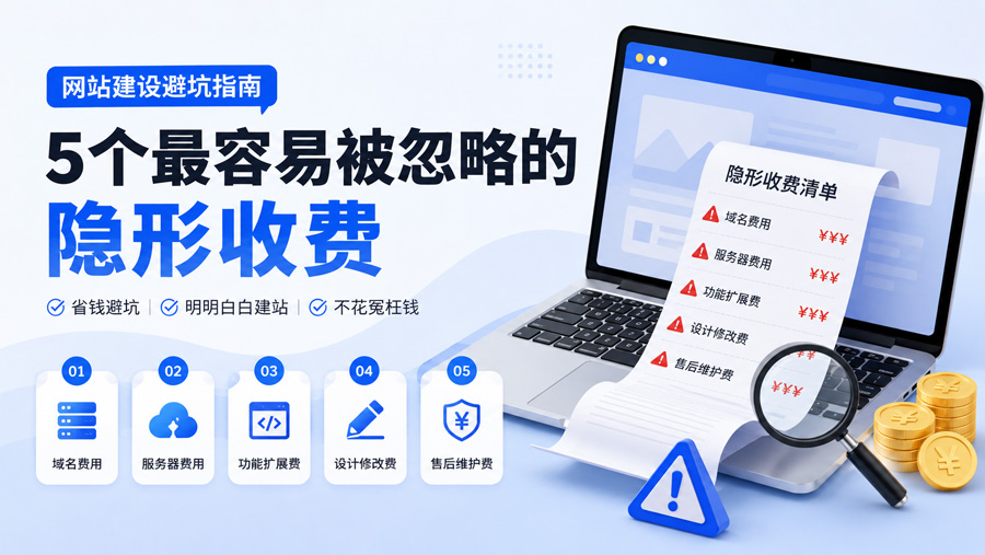 网站建设避坑，这5个隐形收费最容易被忽略