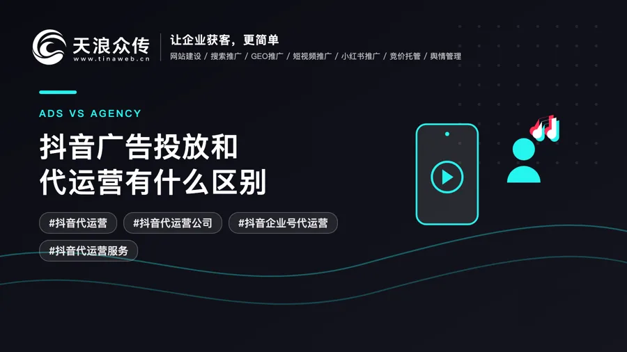 抖音广告投放和代运营有什么区别配图