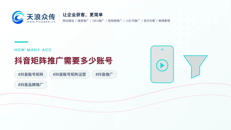 抖音矩阵推广需要多少账号配图