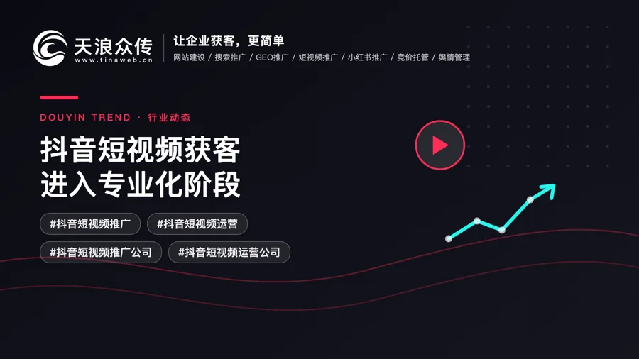 抖音短视频获客进入专业化阶段，企业不能再只靠随手拍配图