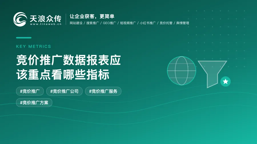竞价推广数据报表应该重点看哪些指标配图