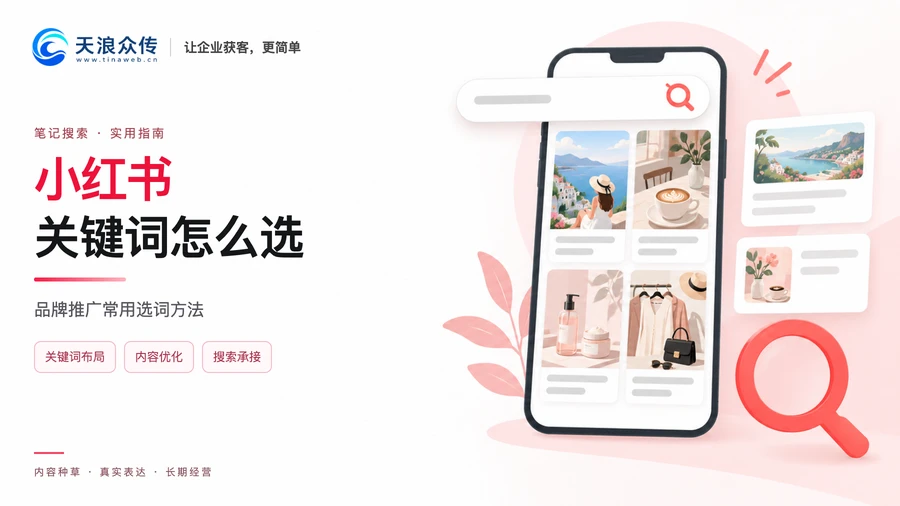 小红书关键词怎么选 品牌推广常用选词方法配图